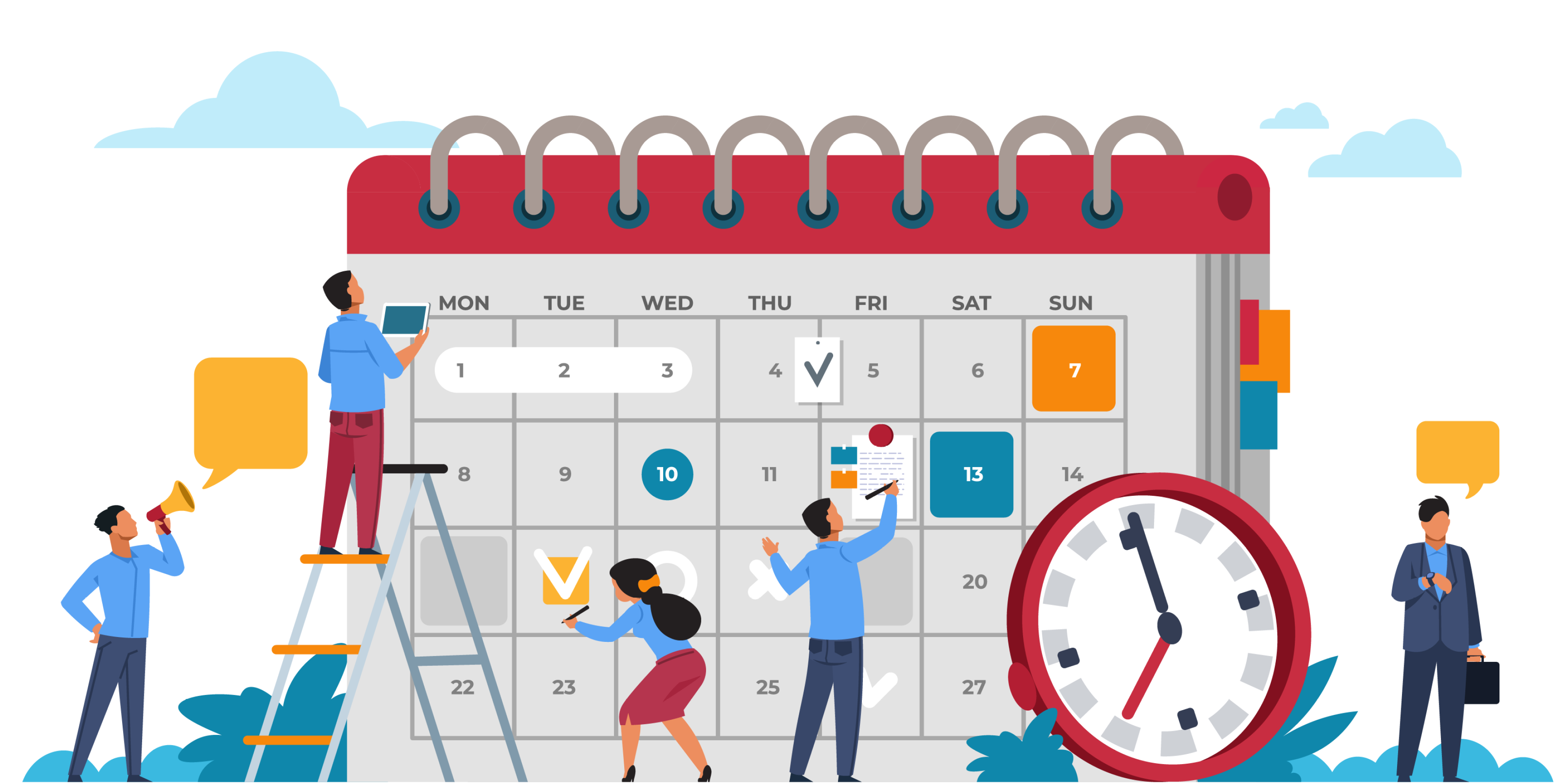 Calendar and travel planning visuals