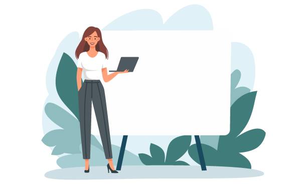 Presentation slides and simple web page visuals